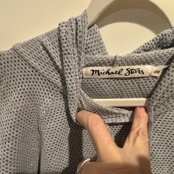 Michael Stars perforated hoodie sweater - Picture 4 of 6